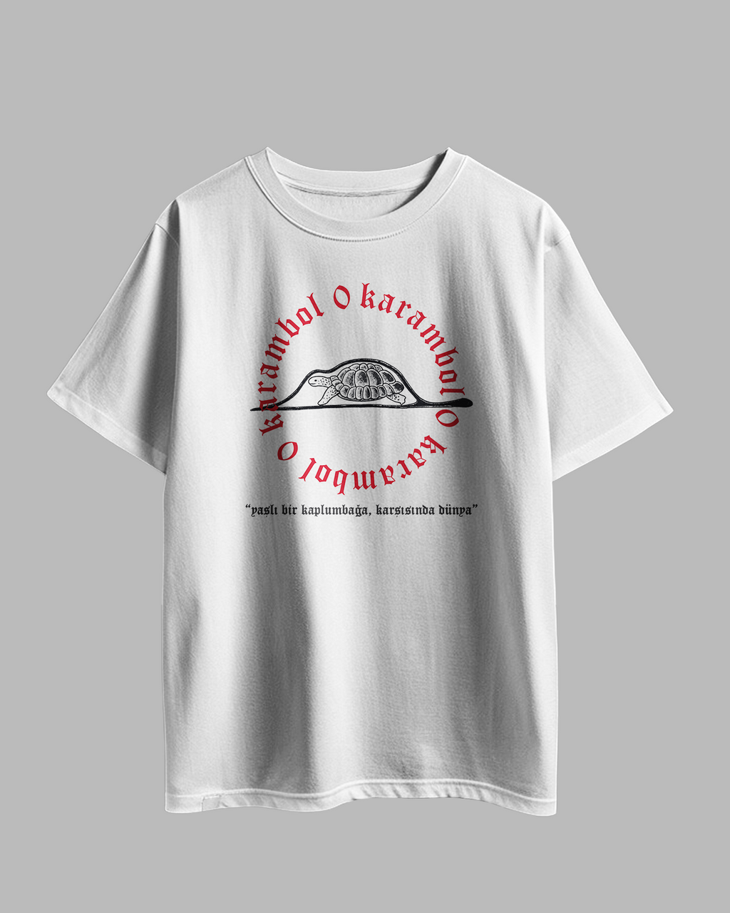 Karambol - "Kaplumbağa" White Tee