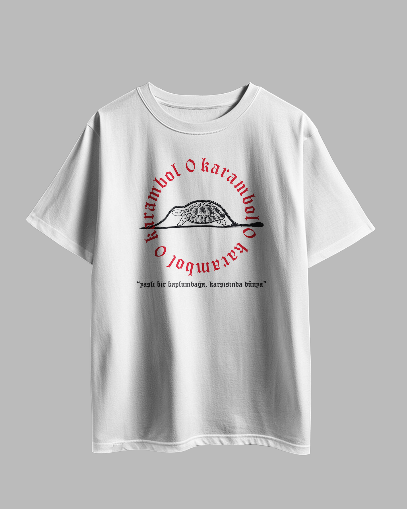 Karambol - "Kaplumbağa" White Tee